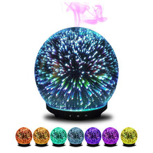 Load image into Gallery viewer, 200ML Ultrasonic Glass Diffuser with 3D LED Light Effect in many colors – main 2