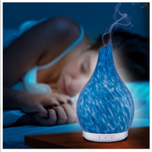 Load image into Gallery viewer, Aromatherapy Essential Oil Diffuser - Hand Blown Glass led-white-glow-230ml-capacity.
