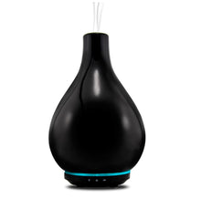 Load image into Gallery viewer, Stylish Black Porcelain Aromatherapy Essential Oil Diffuser - 2
