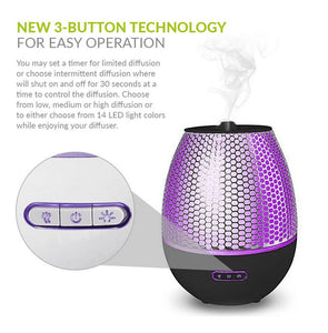 Modern Ultrasonic Aromatherapy Diffuser w/ LED Changing Lights - 5